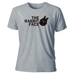 【セール中：4月30日まで】『THE FACE うさぎ』おもしろTシャツ | とんぬら daaaa01-a 4枚目の画像