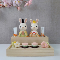 受注制作】桃の節句・お雛様セットA＜箱入り＞☆羊毛フェルト 羊毛