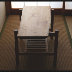 【一点物】ヤマザクラ　一枚板ローテーブル　山桜　無垢材 7枚目の画像