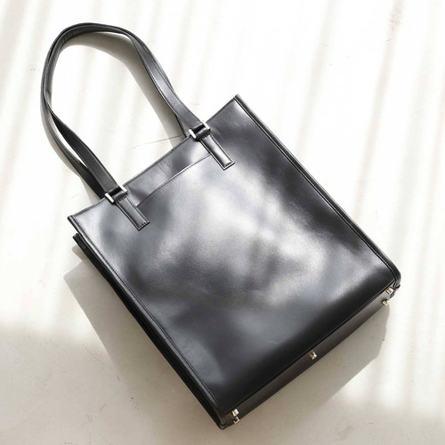 5ポケット / PC専用スペース 】 縦型 トートバッグ 本革 メンズ A4 5