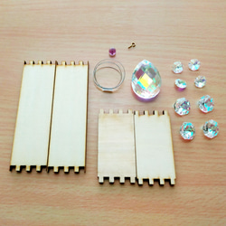 簡単 初級キット★誕生石で選べる 置き型サンキャッチャー【動画説明付】夏休みの工作にも♪ 12枚目の画像