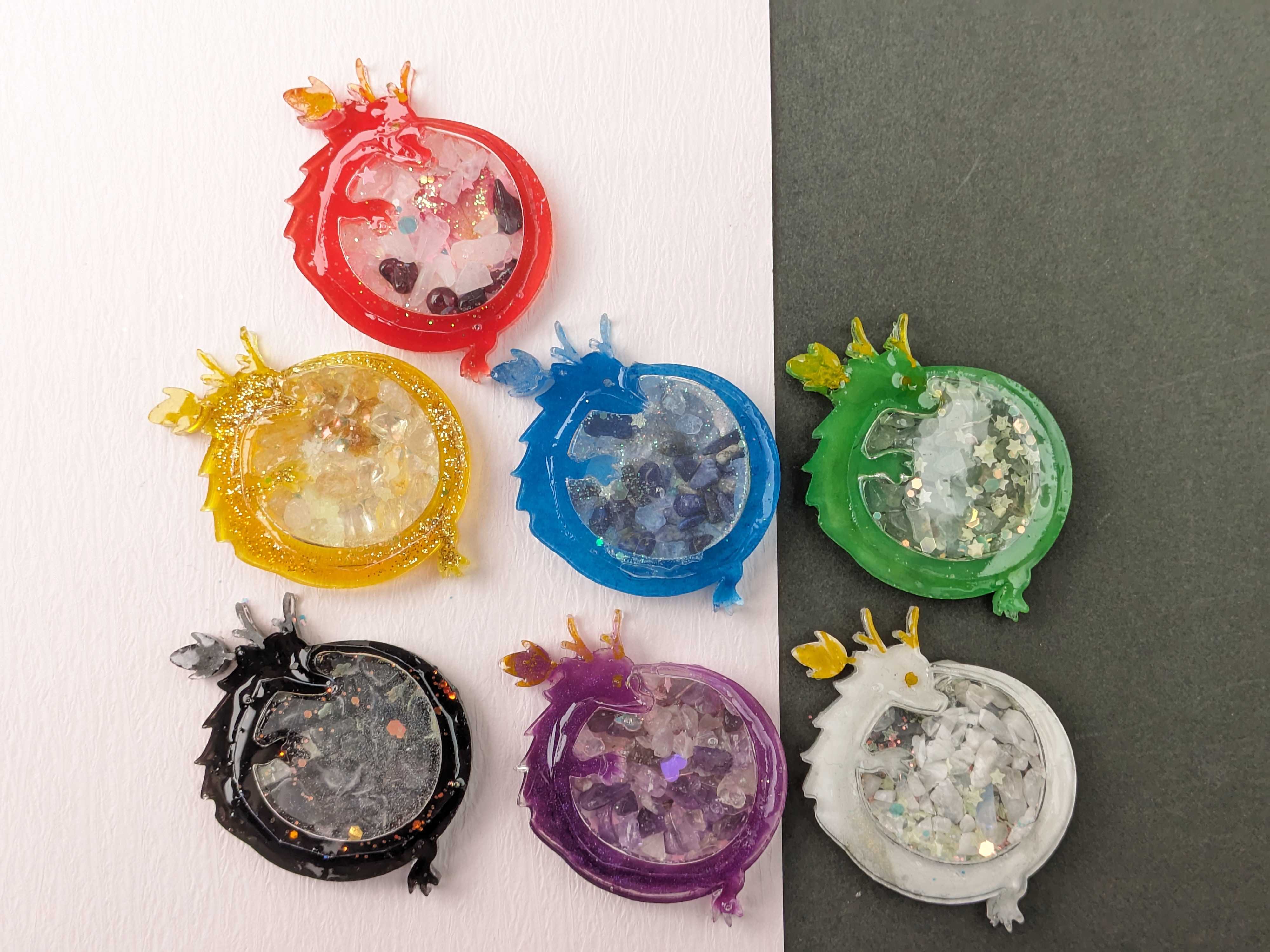 優貴香様専用/レジン/金龍 天然石 蓄光 オルゴナイト