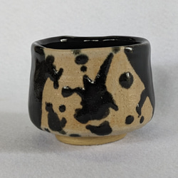 Black oribe sake cup No.1 黒織部ぐい吞 送料無料 水野雅之作 6枚目の画像