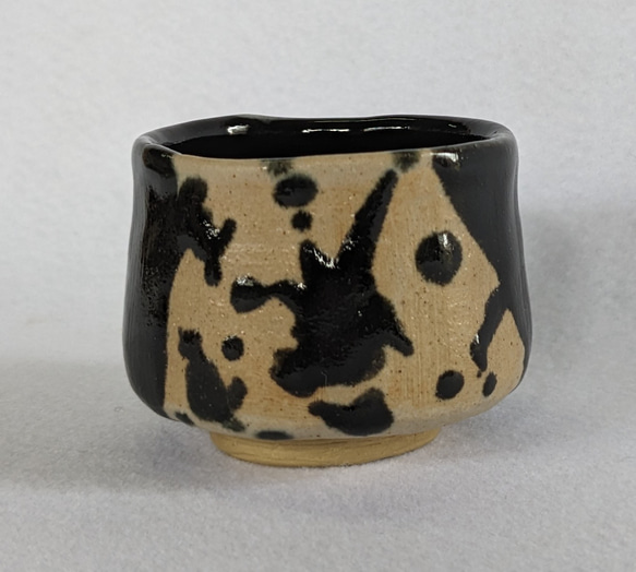 Black oribe sake cup No.1 黒織部ぐい吞 送料無料 水野雅之作 6枚目の画像