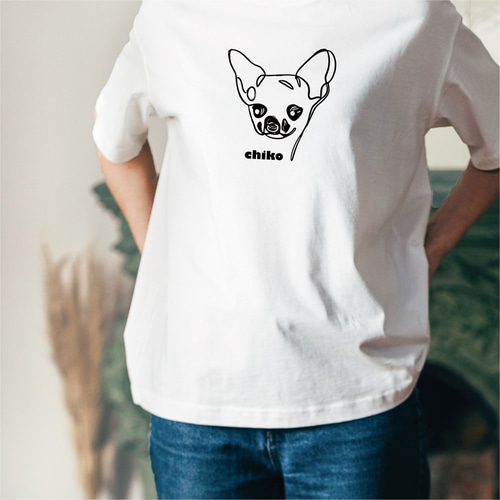 チワワ tシャツ 【名入れ】小型犬 ポメチワ犬 子犬 面白い デフォルメ