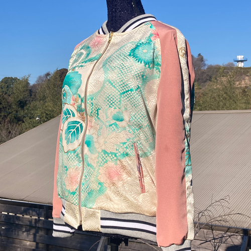 【希少】satori　サトリ　スカジャン　リバーシブル　レーヨン　狼　熊　刺繍 satori さとり 狼 刺繍 和柄 リバ－シブル スカジャン （ GSJR-006