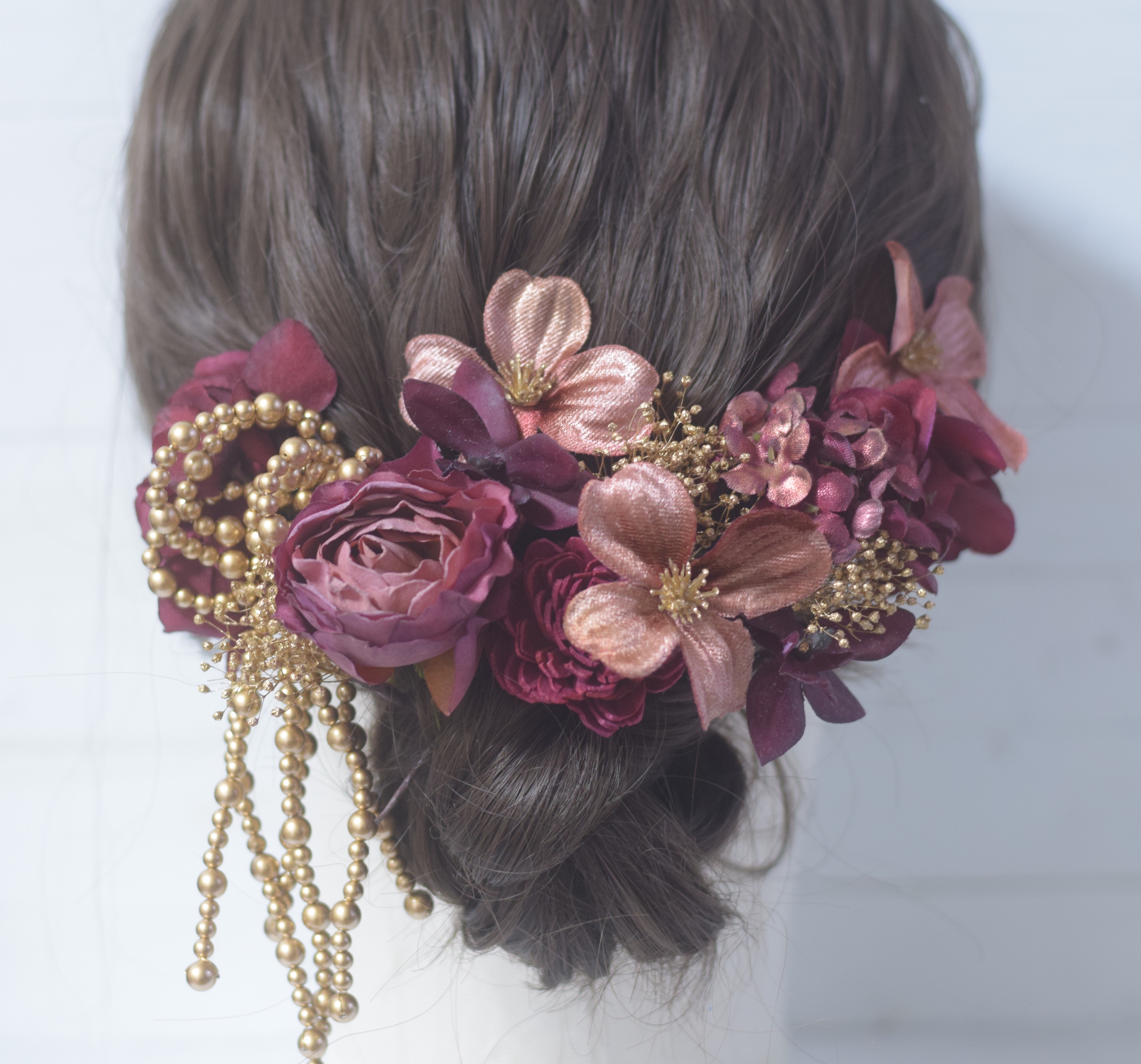 ヘアパーツ　髪飾り　[B-2]　ヘッドパーツ　ヘッドドレス　ヘアアクセサリー　和装　振袖　袴　結婚式髪飾り