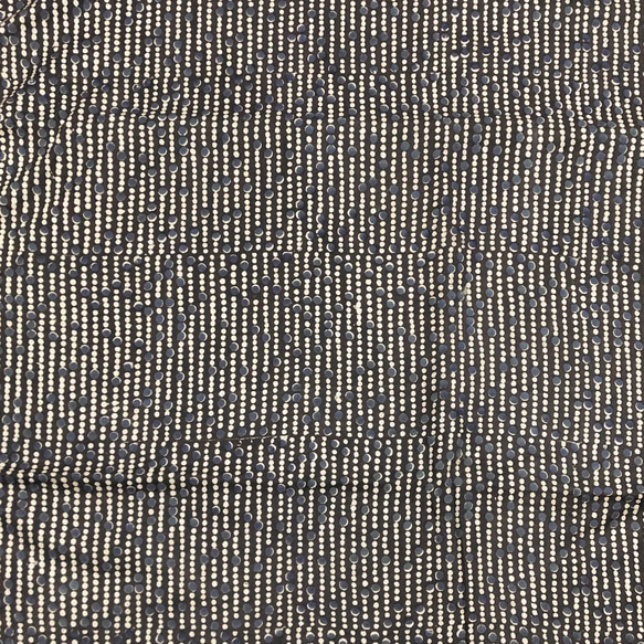 【50cm單位】黑藍色圓點印度手工塊印花布料棉質 第4張的照片