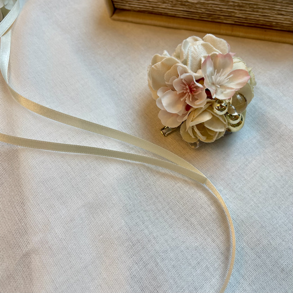 入園入学オーダー受け付けアイボリー花