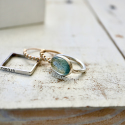 [人魚のmoss aquamarine]ring モスアクアマリン 5枚目の画像