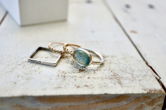 [人魚のmoss aquamarine]ring モスアクアマリン 5枚目の画像