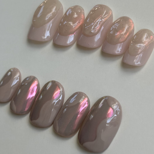 originaldesign@071 urupoko aurorapink nailtip ネイルチップ（つけ爪