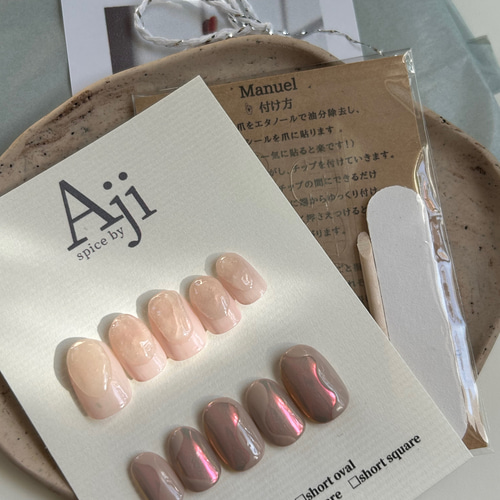 originaldesign@071 urupoko aurorapink nailtip ネイルチップ（つけ爪