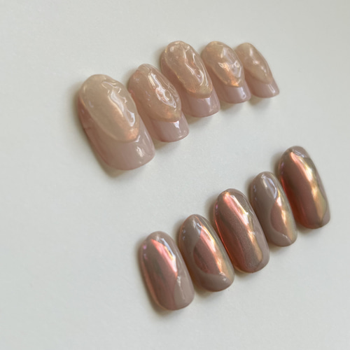 originaldesign@071 urupoko aurorapink nailtip ネイルチップ（つけ爪