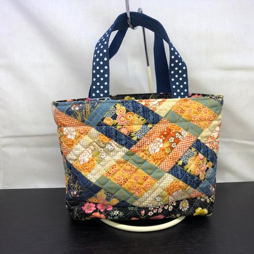 おばさん手作りのお弁当袋【ブルー】【ハンドメイド】【お弁当