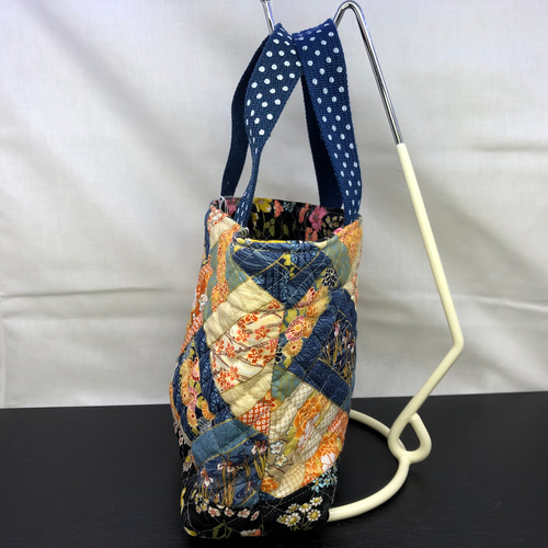おばさん手作りのお弁当袋【ブルー】【ハンドメイド】【お弁当