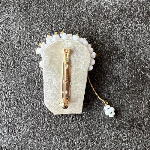 ポップコーンのブローチ オートクチュール刺繍 ブローチ La mienne