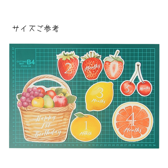 【月齢カード】出生月に合わせた季節のフルーツのマンスリーカード 6枚目の画像