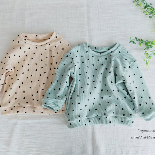 子供服 ふんわりトレーナー*ハート 90サイズ ベビー服 カットソー 