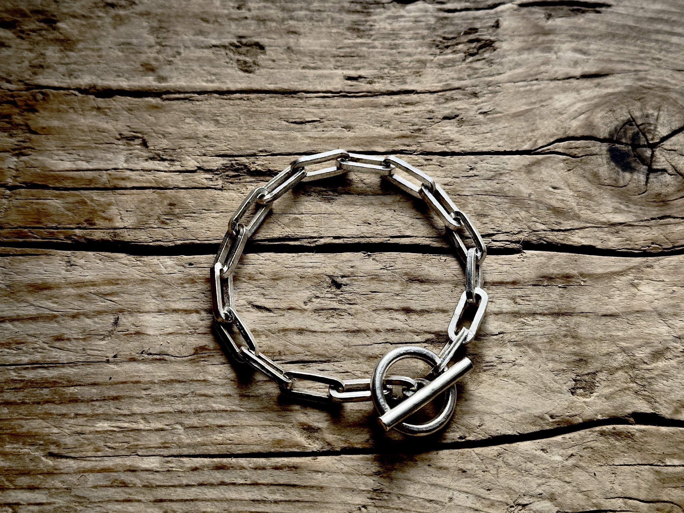 Forged  PaperClip Chain Bracelet
