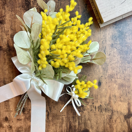 ミモザのbouquet＊2024 ウェディングブーケ 花束 ギフト インテリア