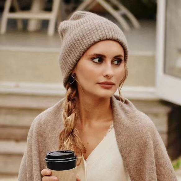 秋冬春 カシミア帽子 カシミヤ100% 内モンゴル製 世界最高の 5色 暖か