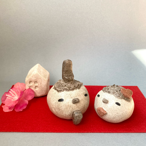 仲良しシマエナガのひな祭り飾りセット かわいい小鳥の雛人形