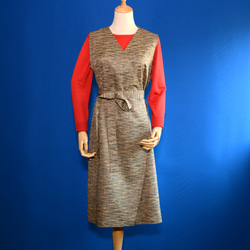 着物リメイク　ワンピージャンパースカート　(絹着物地) 1枚目の画像