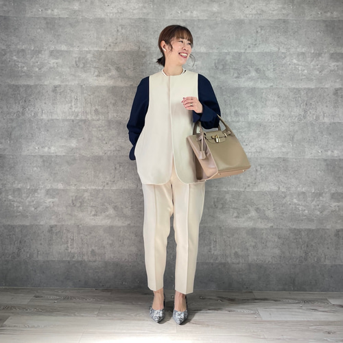 ご自宅用限定お買い得品 洗える3way】華やかもシンプルも叶う♡着やせフリルジレ トップス