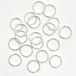 【20枚】設計戒指★12mm/白銀★扭紋金屬戒指 設計戒指 第4張的照片