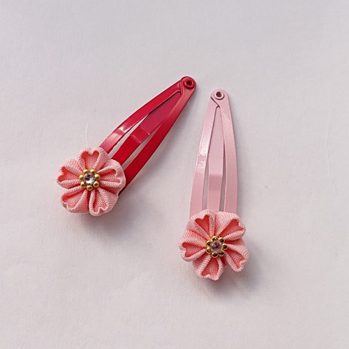 桜のパッチンピン（つまみ細工 2024） ヘアピン おかめつまみ屋 通販 