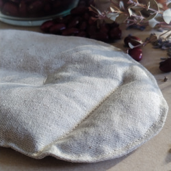 何度も使える小豆カイロ【ホットアイマスク】選べる　カバー【ミモザ】【無地】アイピロー（本体&カバーセット） 5枚目の画像