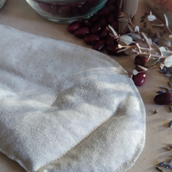 何度も使える小豆カイロ【ホットアイマスク】選べる　カバー【ミモザ】【無地】アイピロー（本体&カバーセット） 2枚目の画像