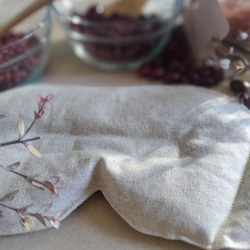 何度も使える小豆カイロ【ホットアイマスク】選べる　カバー【ミモザ】【無地】アイピロー（本体&カバーセット） 4枚目の画像