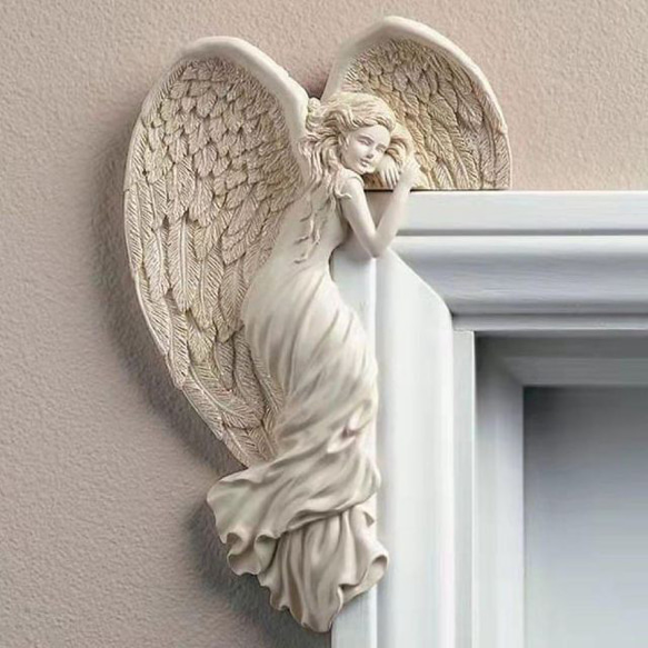 左右のドアフレーム 天使の翼壁の彫刻 ヴィンテージ調 北欧 ヨーロッパ 壁掛け インテリア エンジェル 西洋ch-54 5枚目の画像