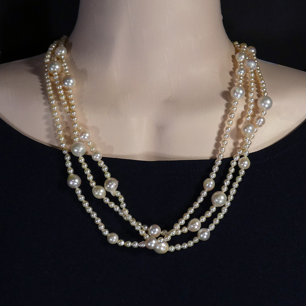 アコヤ本真珠ベビーパールネックレス ロング＆大粒あこや真珠超ロングネックレス A771