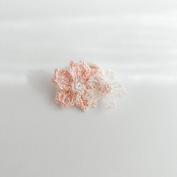 桜のヘアアクセサリーセット ベビー 赤ちゃん 髪飾り ヘアゴム ヘアクリップ ヘアピン　春 和風　袴 4枚目の画像