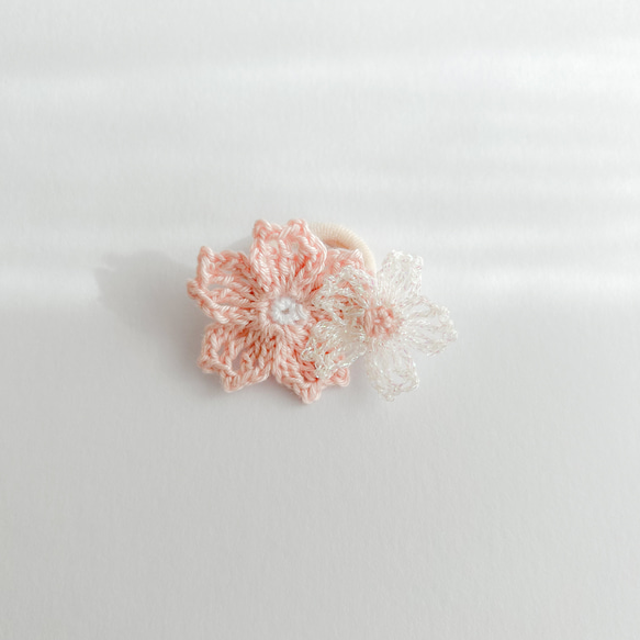 桜のヘアアクセサリーセット ベビー 赤ちゃん 髪飾り ヘアゴム ヘアクリップ ヘアピン　春 和風　袴 4枚目の画像