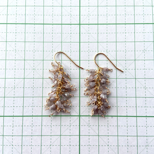 送料無料】一点物 ダイヤモンド原石 14kgfピアス no.134 ピアス  