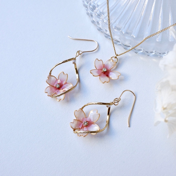 桜ツイストリングjewelryセット 4枚目の画像