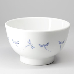 砥部焼 おしゃれ 「茶碗　大　(トンボ)」飯碗 和風 陶器 手作り 窯元 素器工房 suki-202 3枚目の画像
