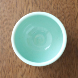 ころんと丸い 水色硝子釉の陶カップ 7枚目の画像