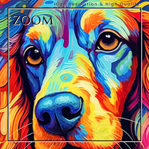 【Heavenly Life（天ノ国） - アフガンハウンド犬 No.2】アートポスター 犬の絵 犬の絵画 犬のイラスト 3枚目の画像