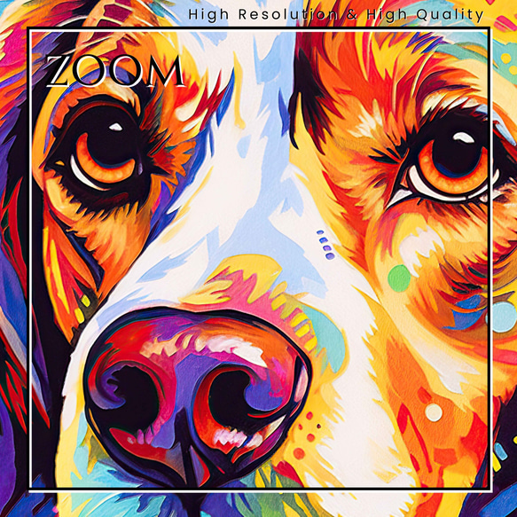 【Heavenly Life（天ノ国） - ビーグル犬 No.5】アートポスター 犬の絵 犬の絵画 犬のイラスト 3枚目の画像