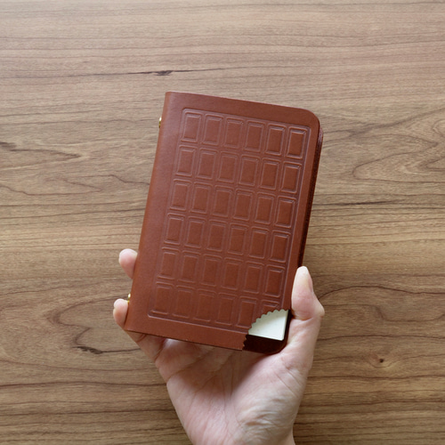 かじられちゃったチョコ×M6システム手帳カバー(ミニ6穴リング) 手帳