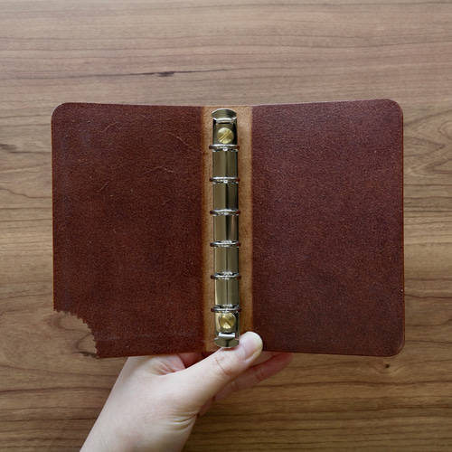 かじられちゃったチョコ×M6システム手帳カバー(ミニ6穴リング) 手帳