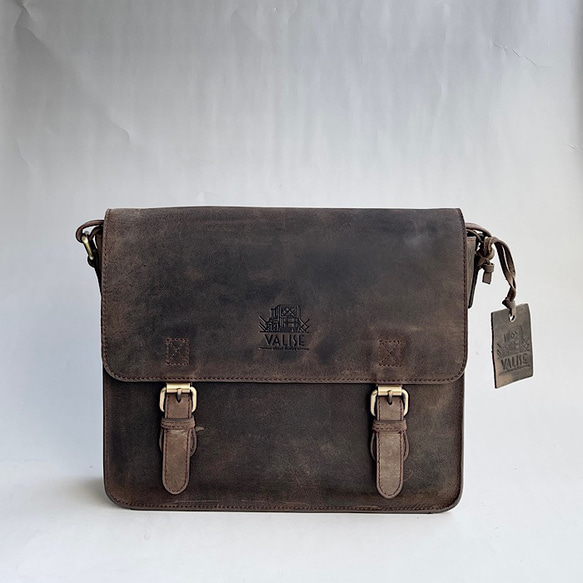 英國設計牛皮包 Valise Satchel Bag Hunter Stone M 第2張的照片