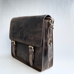 英國設計牛皮包 Valise Satchel Bag Hunter Stone M 第4張的照片