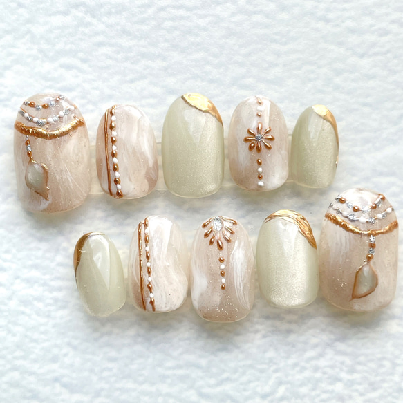 ネイルチップ ジュエリーチップ 手描きジュエリー ジュエリー