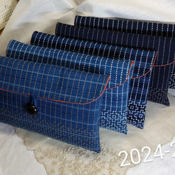 靛藍染色和刺子組合商品袋大號 第13張的照片